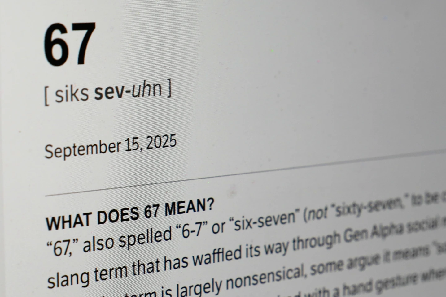 The Viral Phenomenon of '6-7': Dictionary.com's Word of the Year
