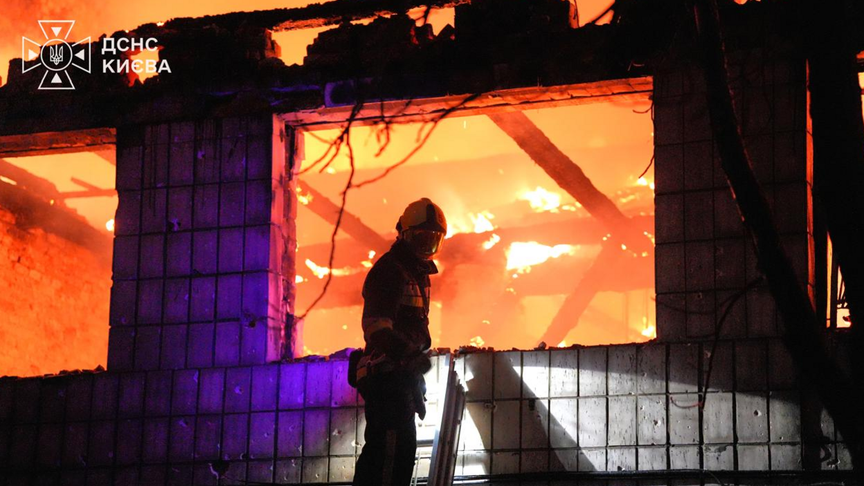 Russian missile and drone strikes kill 12 in Kyiv, including rail workers