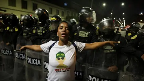Young Protesters Clash with Police in Peru Over Government Corruption