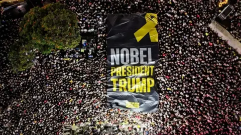Tel Aviv Rally in Support of Trump Coincides with Hostage Release Hopes