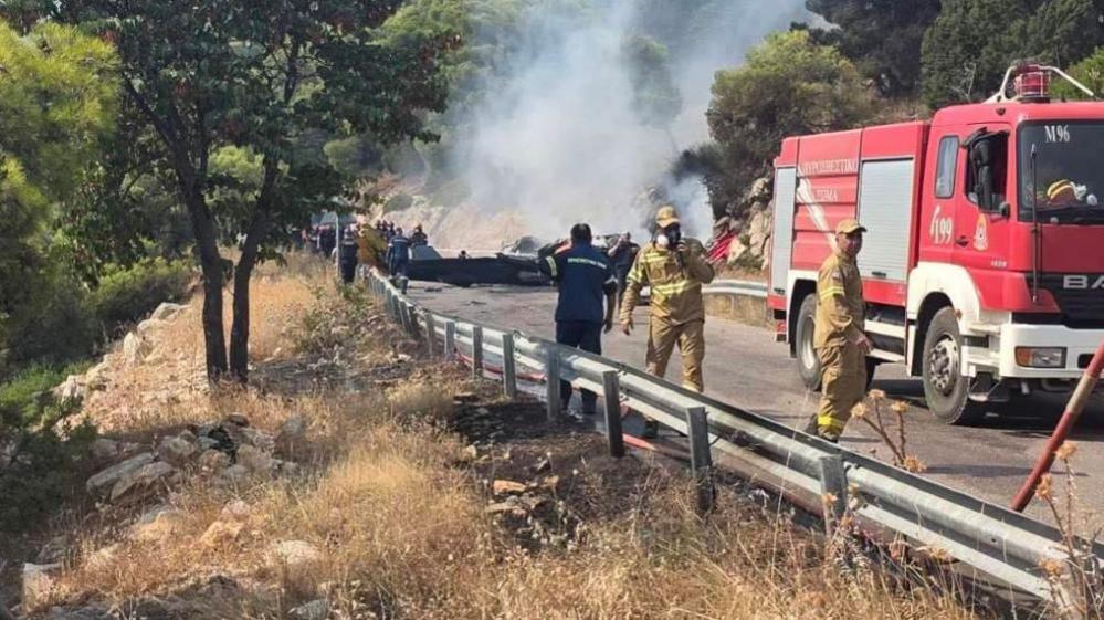 Helicopter collision kills two firefighters in Greece