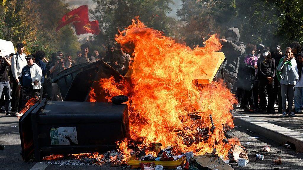 French Schools Swept into Flames as Nationwide Student Protests Erupt