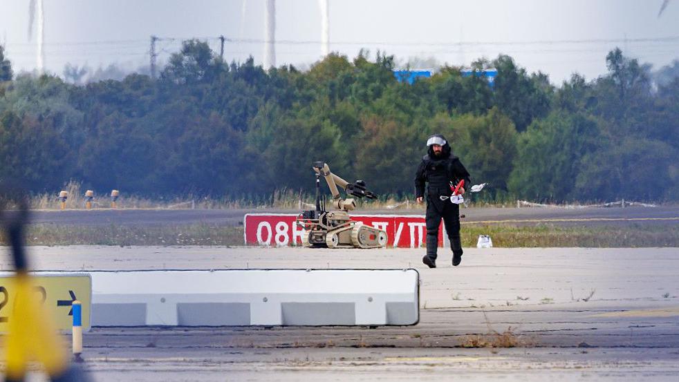 Drone carrying an explosive device found at German airport, police say
